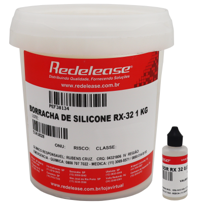 Borracha De Silicone RX32 para Moldes de Extrema Resistência Com Catalisador (1,030 Kg)