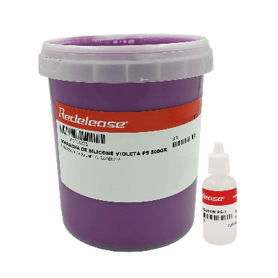 Borracha de Silicone Violeta com Essência de Tutti-frutti Com Catalisador (515 g)