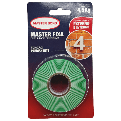 Fita Dupla Face Master Bond (24mm x 2m) – Fixação Forte e Duradoura para Qualquer Aplicação