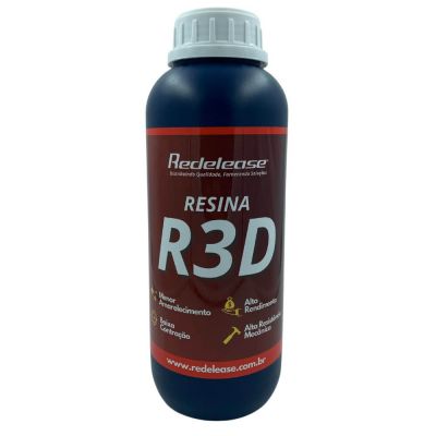 Resina R3D Transparente para Impressão 3D (01 Kg)