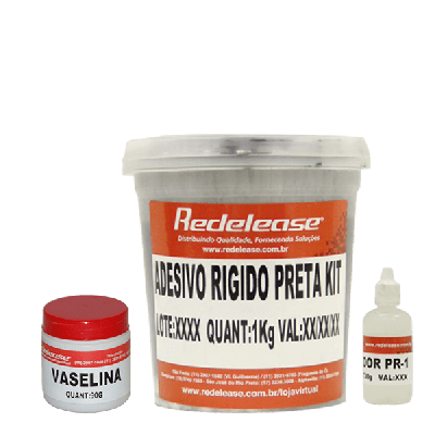 Kit Borracha De Silicone Preta + Vaselina