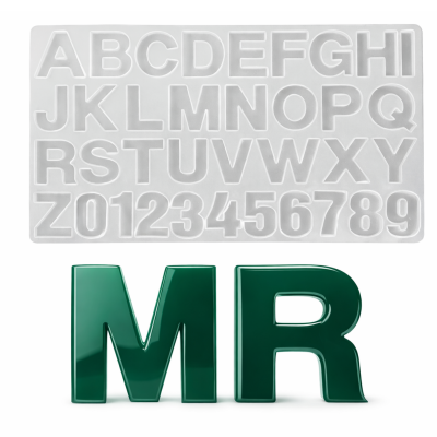 Molde de Silicone Formato Alfabeto Grande