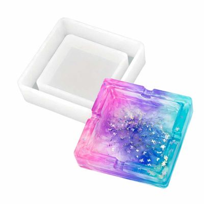 Molde de Silicone Formato Cinzeiro Quadrado