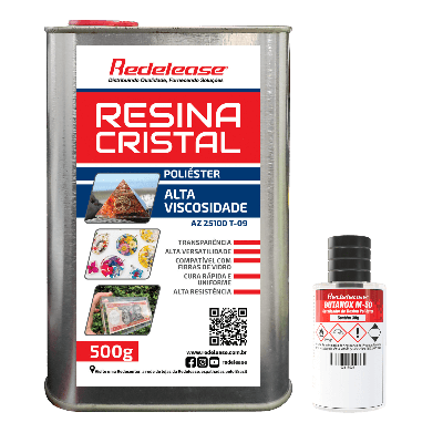 Resina Cristal de Alta Viscosidade Com Catalisador (530 g)