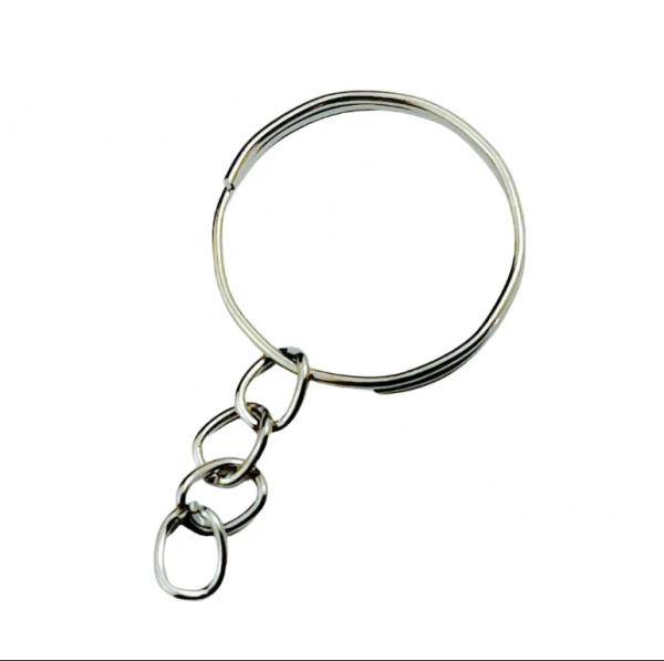 Argola Fina Prateada para Chaveiro (50 Un)