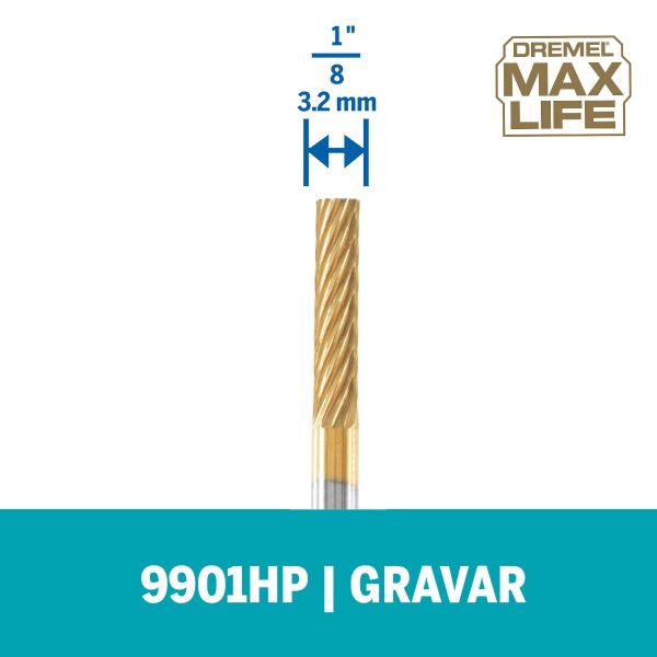 Escareador Dremel Max Life Para Esculpir De Ponta Quadrada De 3,2mm (Modelo 9901HP)