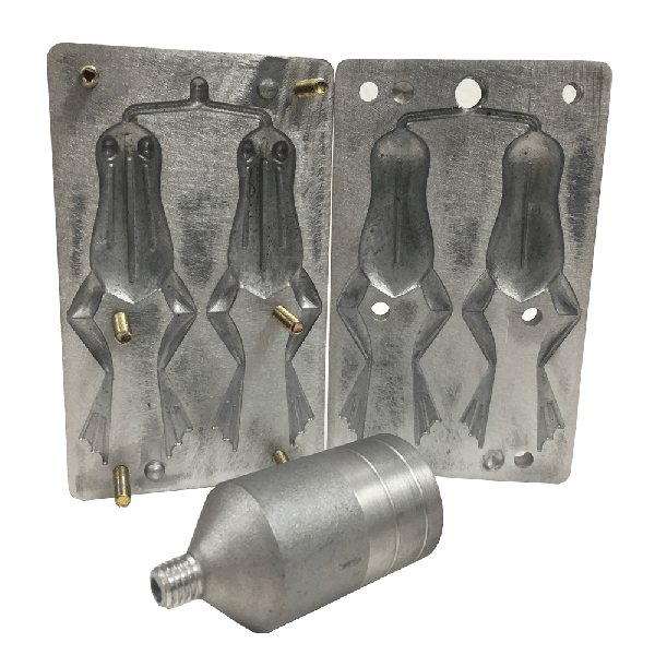 Fôrma de Aluminio Sapo Frog Para Fabricação de Iscas Artificiais