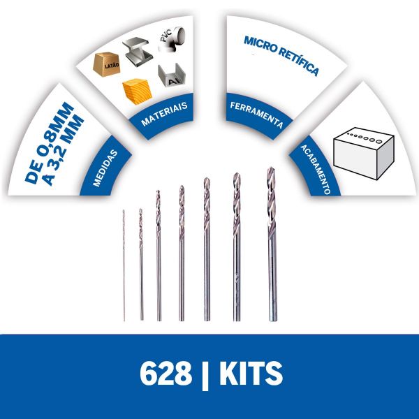 Dremel Kit De Brocas - 7 Peças (Modelo 628)