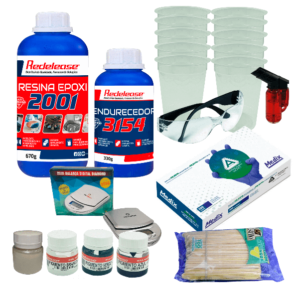 Kit Efeito Mar em Resina Epoxi (Curso Mar de Resina)