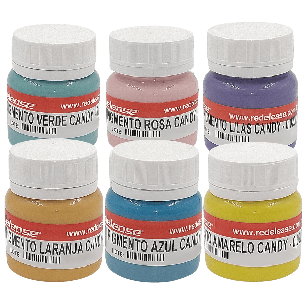 Kit Econômico TODOS os Pigmentos Candy Colors (Tons Pastéis)
