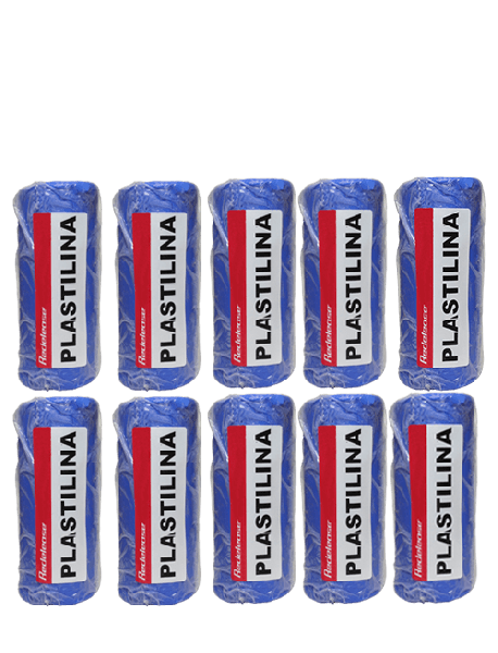 Massa De Modelar Plastilina Azul 5 Kg (10 Un)