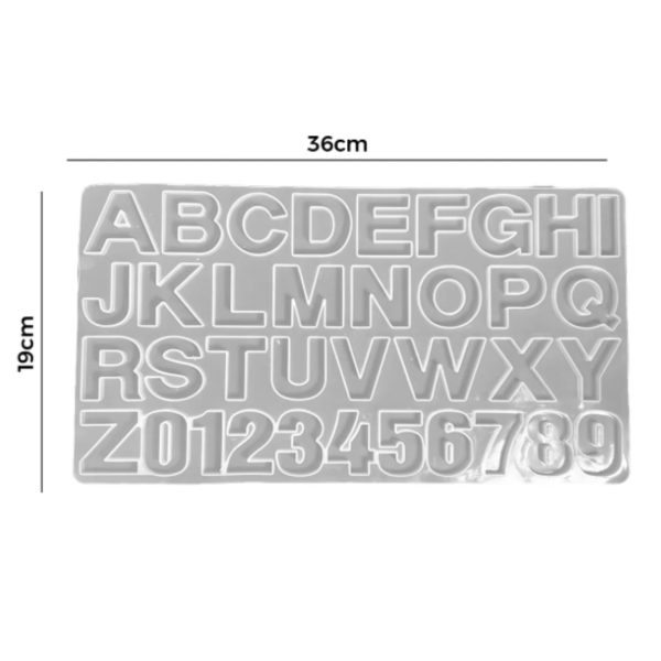 Molde de Silicone Formato Alfabeto Grande