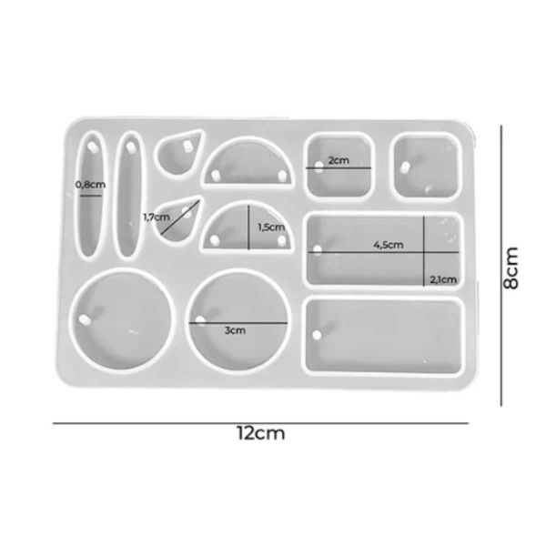 Molde de Silicone Formato Bijuterias Modelo 4