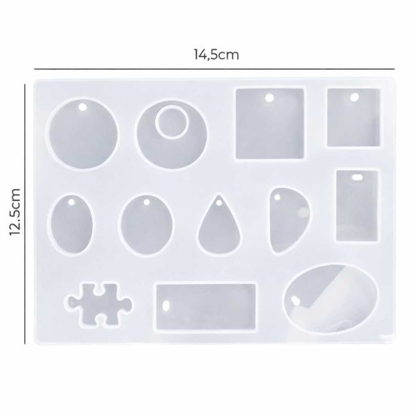 Molde de Silicone Formato Bijuterias Modelo 1