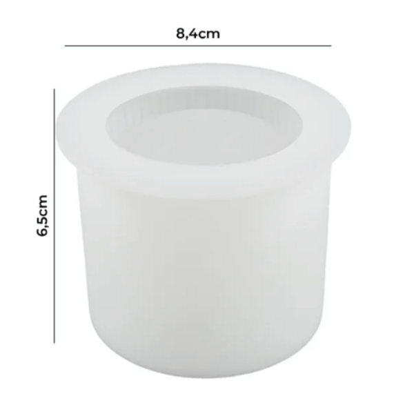 Molde de Silicone Formato Pote para Vela Modelo 2