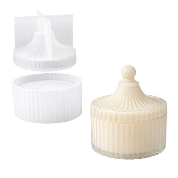 Molde de Silicone Pote com Tampa Modelo 2