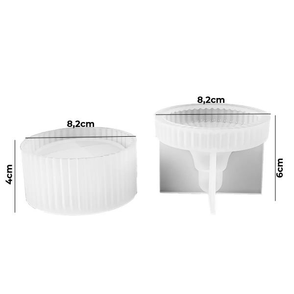 Molde de Silicone Pote com Tampa Modelo 2