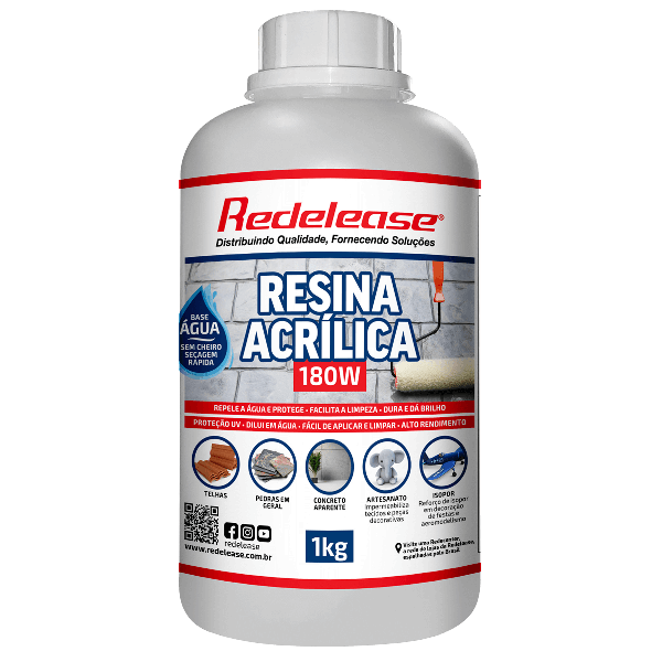 Resina Acrílica Base Água 180w (01 Kg)