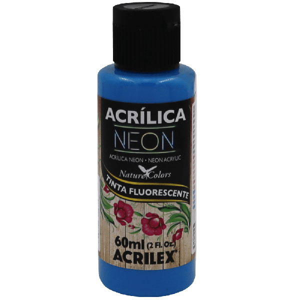 Tinta Acrílica Azul Neon (60ml)