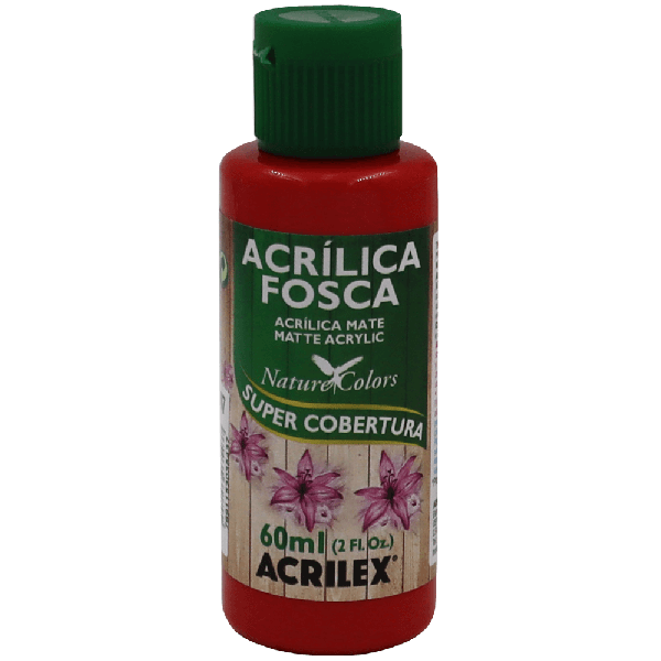 Tinta Acrílica Vermelho Fogo Acrilex (60ml)